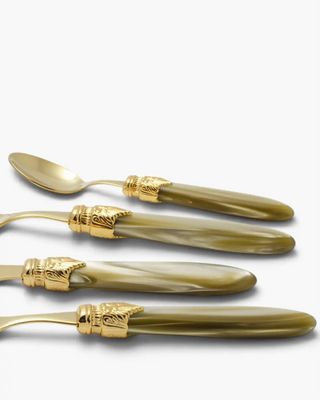 Rivadossi Sandro | Laura Oro gold PVD-coated stainless steel cutlery set with PMMA handle - Buy now on ShopDecor - Discover the best products by RIVADOSSI SANDRO design