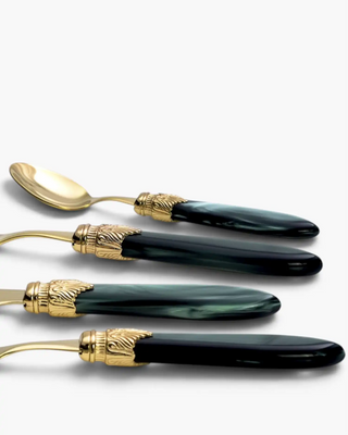 Rivadossi Sandro | Laura Oro gold PVD-coated stainless steel cutlery set with PMMA handle - Buy now on ShopDecor - Discover the best products by RIVADOSSI SANDRO design