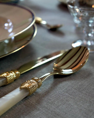 Rivadossi Sandro | Laura Oro gold PVD-coated stainless steel cutlery set with PMMA handle - Buy now on ShopDecor - Discover the best products by RIVADOSSI SANDRO design