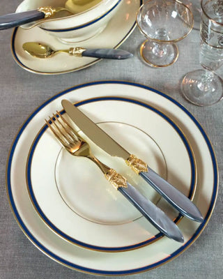 Rivadossi Sandro | Laura Oro gold PVD-coated stainless steel cutlery set with PMMA handle - Buy now on ShopDecor - Discover the best products by RIVADOSSI SANDRO design