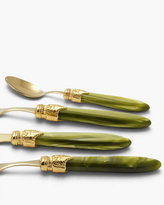 Rivadossi Sandro | Laura Oro gold PVD-coated stainless steel cutlery set with PMMA handle - Buy now on ShopDecor - Discover the best products by RIVADOSSI SANDRO design