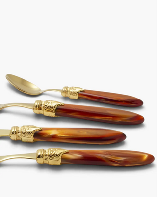 Rivadossi Sandro | Laura Oro gold PVD-coated stainless steel cutlery set with PMMA handle - Buy now on ShopDecor - Discover the best products by RIVADOSSI SANDRO design