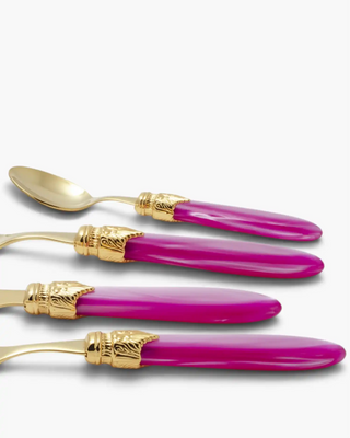 Rivadossi Sandro | Laura Oro gold PVD-coated stainless steel cutlery set with PMMA handle - Buy now on ShopDecor - Discover the best products by RIVADOSSI SANDRO design