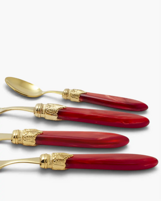 Rivadossi Sandro | Laura Oro gold PVD-coated stainless steel cutlery set with PMMA handle - Buy now on ShopDecor - Discover the best products by RIVADOSSI SANDRO design