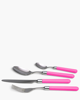 Rivadossi Sandro | Pastello polished stainless steel cutlery set with PBT handle Pink 07 Set 24 - Buy now on ShopDecor - Discover the best products by RIVADOSSI SANDRO design