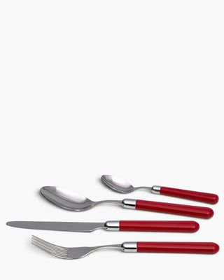 Rivadossi Sandro | Pastello polished stainless steel cutlery set with PBT handle Red 01 Set 24 - Buy now on ShopDecor - Discover the best products by RIVADOSSI SANDRO design