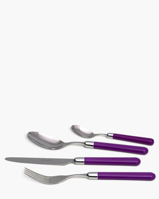 Rivadossi Sandro | Pastello polished stainless steel cutlery set with PBT handle Violet 17 Set 24 - Buy now on ShopDecor - Discover the best products by RIVADOSSI SANDRO design