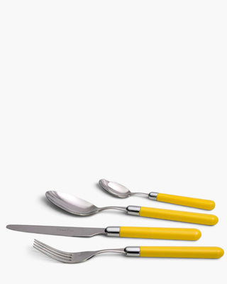 Rivadossi Sandro | Pastello polished stainless steel cutlery set with PBT handle Yellow 02 Set 24 - Buy now on ShopDecor - Discover the best products by RIVADOSSI SANDRO design