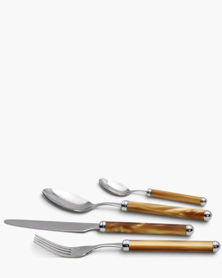 Rivadossi Sandro | Rodi polished stainless steel cutlery set with PMMA handle Amber 22 Set 24 - Buy now on ShopDecor - Discover the best products by RIVADOSSI SANDRO design