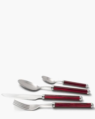 Rivadossi Sandro | Rodi polished stainless steel cutlery set with PMMA handle Bordeaux 08 Set 24 - Buy now on ShopDecor - Discover the best products by RIVADOSSI SANDRO design