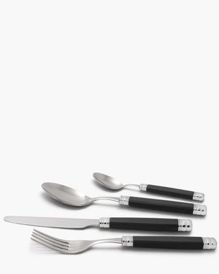 Rivadossi Sandro | Rossini polished stainless steel cutlery set with PA handle Black 11 Set 24 - Buy now on ShopDecor - Discover the best products by RIVADOSSI SANDRO design
