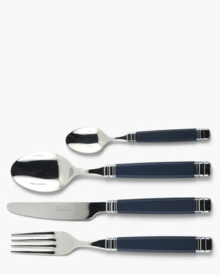 Rivadossi Sandro | Rossini polished stainless steel cutlery set with PA handle Blue 15 Set 24 - Buy now on ShopDecor - Discover the best products by RIVADOSSI SANDRO design
