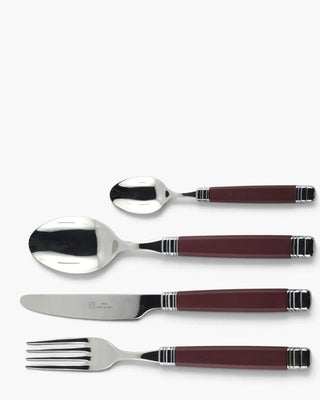 Rivadossi Sandro | Rossini polished stainless steel cutlery set with PA handle Bordeaux 18 Set 24 - Buy now on ShopDecor - Discover the best products by RIVADOSSI SANDRO design