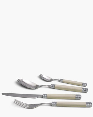 Rivadossi Sandro | Rossini polished stainless steel cutlery set with PA handle Ivory 12 Set 24 - Buy now on ShopDecor - Discover the best products by RIVADOSSI SANDRO design