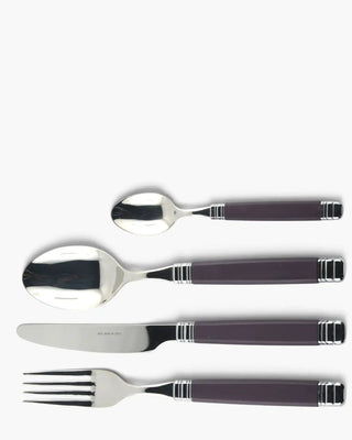 Rivadossi Sandro | Rossini polished stainless steel cutlery set with PA handle Violet 07 Set 24 - Buy now on ShopDecor - Discover the best products by RIVADOSSI SANDRO design