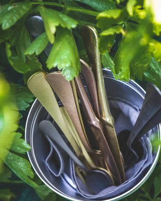 Rivadossi Sandro | Serena Antico stainless steel cutlery set with PVD stone washed finishing - Buy now on ShopDecor - Discover the best products by RIVADOSSI SANDRO design