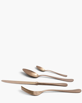 Rivadossi Sandro | Serena Antico stainless steel cutlery set with PVD stone washed finishing Copper 28 Set 24 - Buy now on ShopDecor - Discover the best products by RIVADOSSI SANDRO design