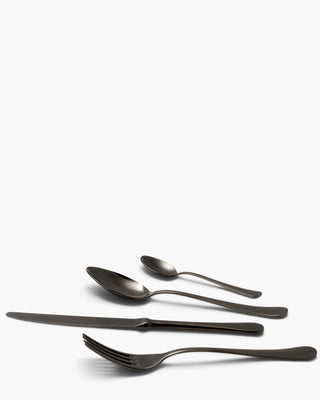 Rivadossi Sandro | Serena stainless steel cutlery set with PVD finishing Charcoal Grey 11 Set 24 - Buy now on ShopDecor - Discover the best products by RIVADOSSI SANDRO design