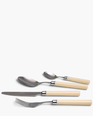 Rivadossi Sandro | Simple polished stainless steel cutlery set with PMMA handle Ivory 12 Set 24 - Buy now on ShopDecor - Discover the best products by RIVADOSSI SANDRO design