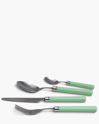 Rivadossi Sandro | Simple polished stainless steel cutlery set with PMMA handle Light Green 06 Set 24 - Buy now on ShopDecor - Discover the best products by RIVADOSSI SANDRO design