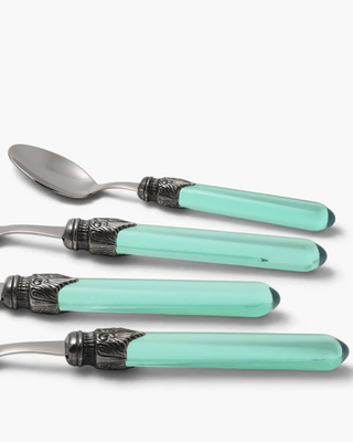 Rivadossi Sandro | Venezia polished stainless steel cutlery set with PMMA handle and antique finish ring - Buy now on ShopDecor - Discover the best products by RIVADOSSI SANDRO design