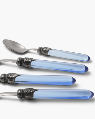 Rivadossi Sandro | Venezia polished stainless steel cutlery set with PMMA handle and antique finish ring - Buy now on ShopDecor - Discover the best products by RIVADOSSI SANDRO design