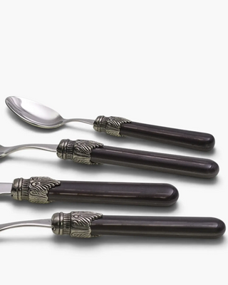 Rivadossi Sandro | Vintage polished stainless steel cutlery set with PBT handle and antique finish ring - Buy now on ShopDecor - Discover the best products by RIVADOSSI SANDRO design