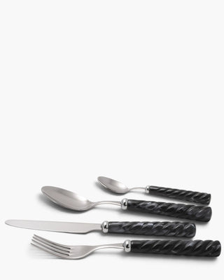Rivadossi Sandro | Vito polished stainless steel cutlery set with PMMA handle Black 11 Set 24 - Buy now on ShopDecor - Discover the best products by RIVADOSSI SANDRO design