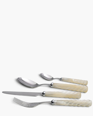 Rivadossi Sandro | Vito polished stainless steel cutlery set with PMMA handle Ivory 12 Set 24 - Buy now on ShopDecor - Discover the best products by RIVADOSSI SANDRO design