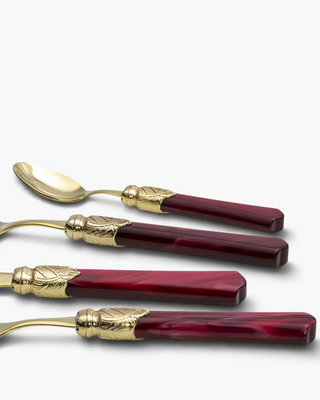 Rivadossi Sandro | Vittoria Oro gold PVD-coated stainless steel cutlery set with PMMA handle - Buy now on ShopDecor - Discover the best products by RIVADOSSI SANDRO design