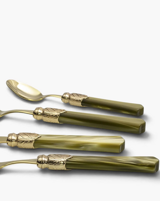 Rivadossi Sandro | Vittoria Oro gold PVD-coated stainless steel cutlery set with PMMA handle - Buy now on ShopDecor - Discover the best products by RIVADOSSI SANDRO design