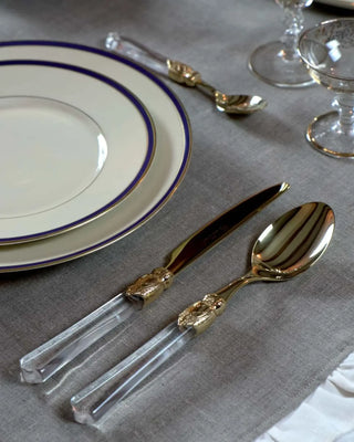 Rivadossi Sandro | Vittoria Oro gold PVD-coated stainless steel cutlery set with PMMA handle - Buy now on ShopDecor - Discover the best products by RIVADOSSI SANDRO design