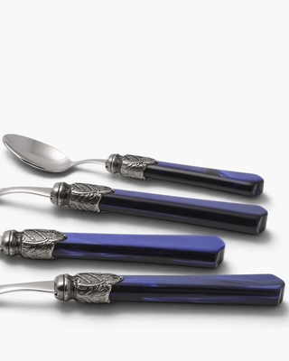 Rivadossi Sandro | Vittoria polished stainless steel cutlery set with PMMA handle and antique finish ring - Buy now on ShopDecor - Discover the best products by RIVADOSSI SANDRO design