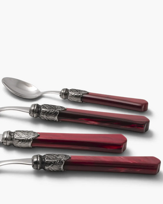 Rivadossi Sandro | Vittoria polished stainless steel cutlery set with PMMA handle and antique finish ring - Buy now on ShopDecor - Discover the best products by RIVADOSSI SANDRO design