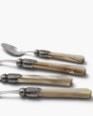 Rivadossi Sandro | Vittoria polished stainless steel cutlery set with PMMA handle and antique finish ring - Buy now on ShopDecor - Discover the best products by RIVADOSSI SANDRO design