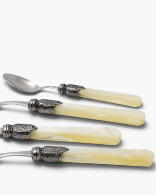 Rivadossi Sandro | Vittoria polished stainless steel cutlery set with PMMA handle and antique finish ring - Buy now on ShopDecor - Discover the best products by RIVADOSSI SANDRO design