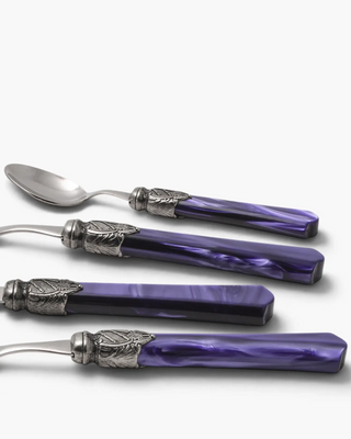 Rivadossi Sandro | Vittoria polished stainless steel cutlery set with PMMA handle and antique finish ring - Buy now on ShopDecor - Discover the best products by RIVADOSSI SANDRO design