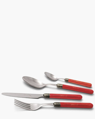 Rivadossi Sandro | Zenzero polished stainless steel cutlery set with PBT handle and antique finish ring Coral 09 Set 24 - Buy now on ShopDecor - Discover the best products by RIVADOSSI SANDRO design
