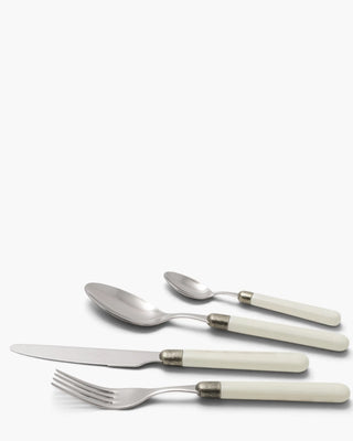 Rivadossi Sandro | Zenzero polished stainless steel cutlery set with PBT handle and antique finish ring Cream 12 Set 24 - Buy now on ShopDecor - Discover the best products by RIVADOSSI SANDRO design