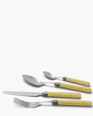 Rivadossi Sandro | Zenzero polished stainless steel cutlery set with PBT handle and antique finish ring Ocher 22 Set 24 - Buy now on ShopDecor - Discover the best products by RIVADOSSI SANDRO design