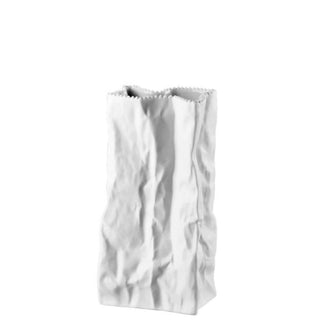Rosenthal Do Not Litter bag vase h 22 cm white-mat polished - Buy now on ShopDecor - Discover the best products by ROSENTHAL design