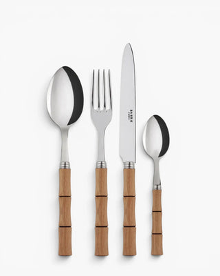 Sabre Paris Bamboo 24-piece stainless steel cutlery set with wood handles