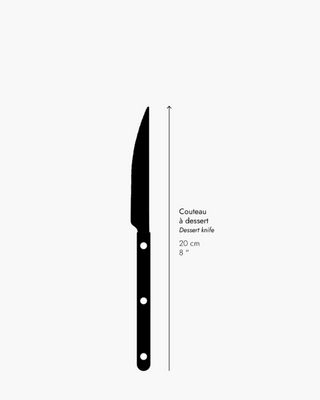 Sabre Paris Bistrot Teak stainless steel dessert knife with wood handle