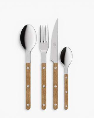 Sabre Paris Bistrot Teak 24-piece stainless steel cutlery set with wood handles