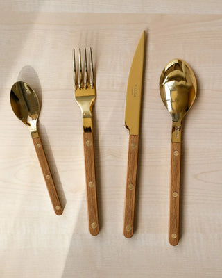 Sabre Paris Bistrot Teak 24-piece stainless steel cutlery set with wood handles