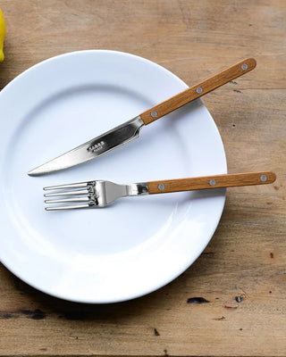 Sabre Paris Bistrot Teak 5-piece stainless steel cutlery set with wood handles