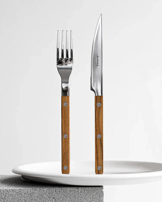 Sabre Paris Bistrot Teak 5-piece stainless steel cutlery set with wood handles