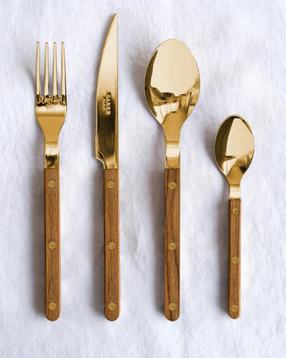 Sabre Paris Bistrot Teak 5-piece stainless steel cutlery set with wood handles