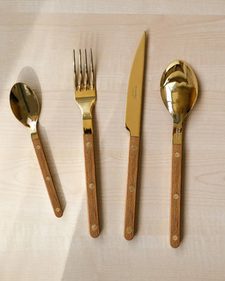 Sabre Paris Bistrot Teak 5-piece stainless steel cutlery set with wood handles