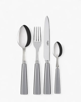 Sabre Paris Icône 24-piece stainless steel cutlery set with acrylic handles Sabre Paris Grey - Buy now on ShopDecor - Discover the best products by SABRE PARIS design